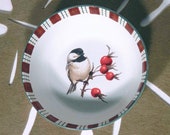 Lenox WINTER GREETINGS EVERYDAY quot Chickadee quot Soup Small Serving Bowl