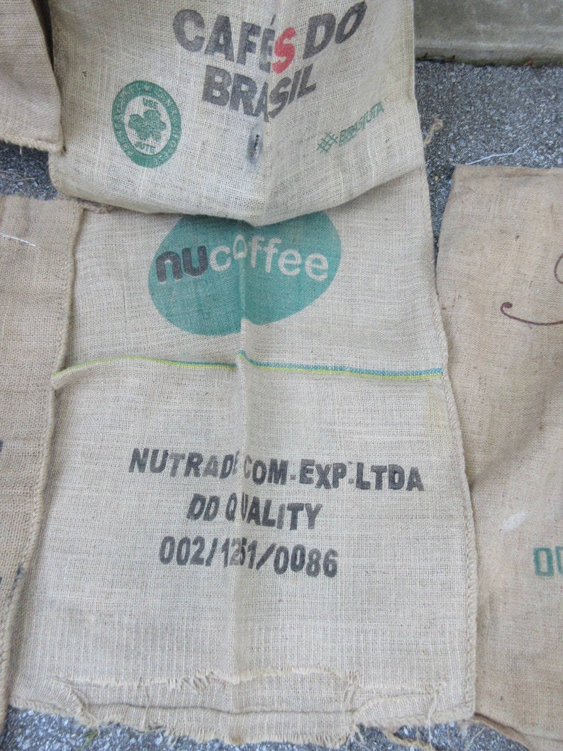 Burlap Coffee Bags Various Brands Used