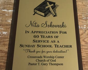 custom award etsy words of appreciation for a plaque