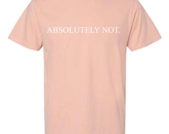 Comfort Colors 'Absolutely Not' Tee, Retro Sarcastic Shirt