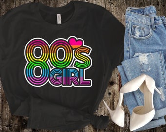 80s Girl T-Shirt, Retro Graphic Tee