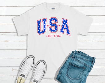 Comfort Colors USA Shirt, Patriotic Fourth of July Tee