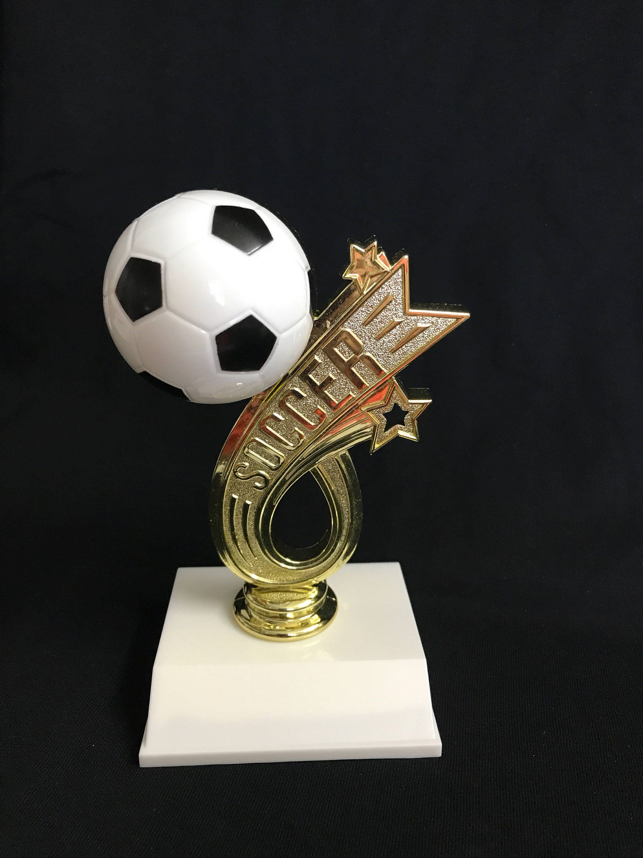 Soccer trophy soccer award customize it with your words | Etsy