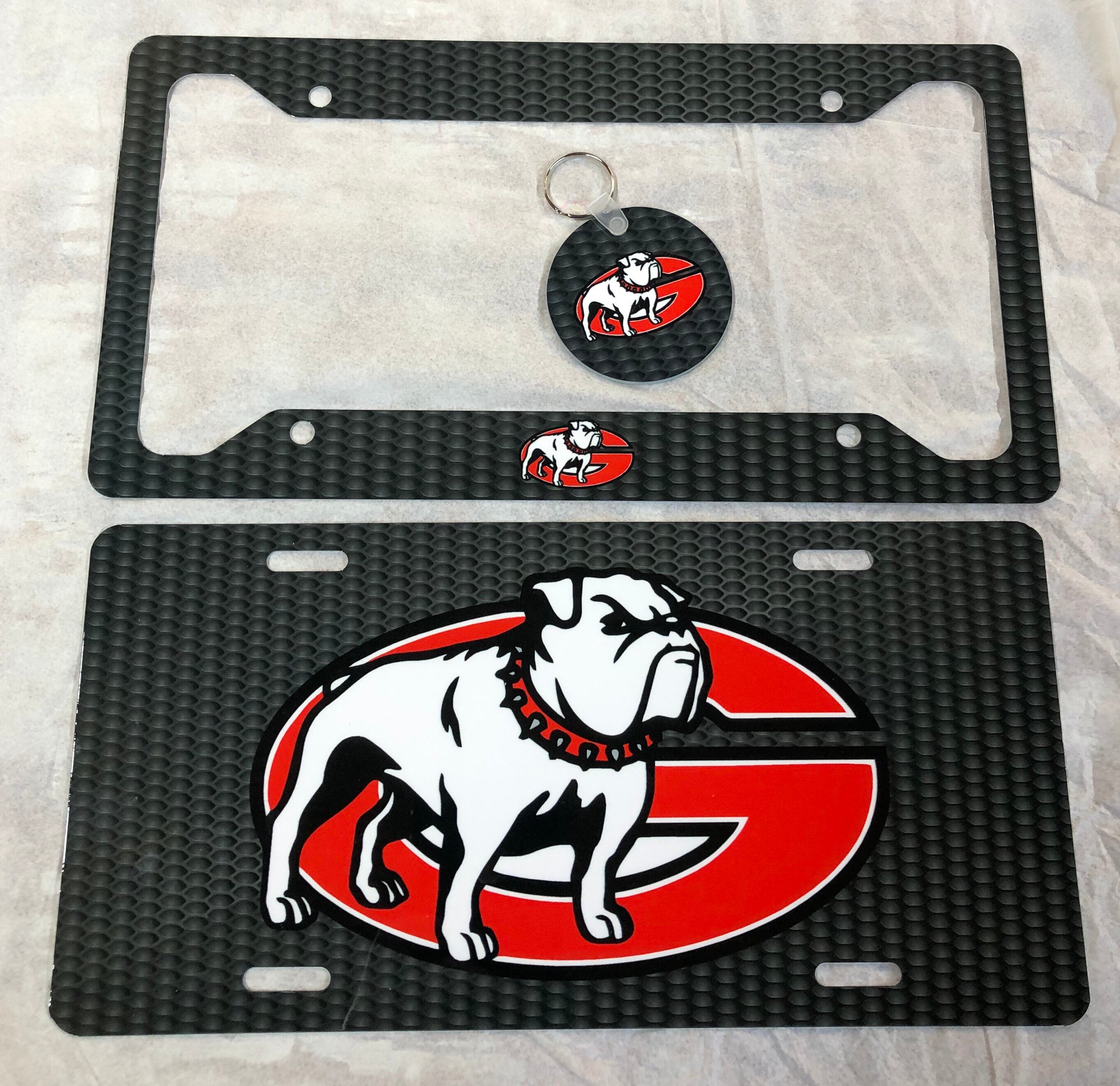 bulldogs car tag Bulldogs license plate Etsy