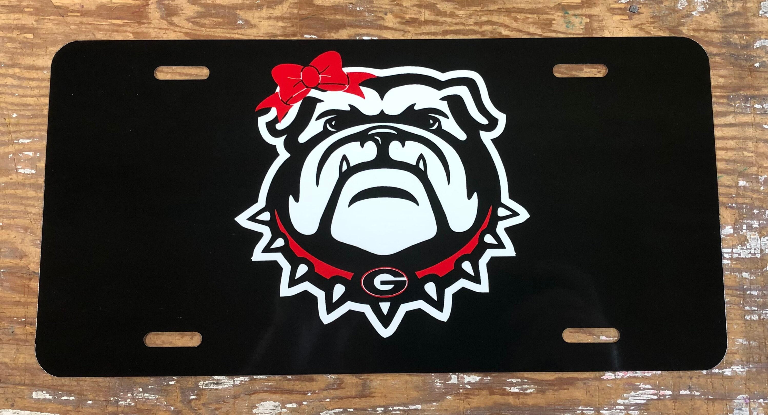 bulldogs license plate car tag keychain frame coasters Etsy