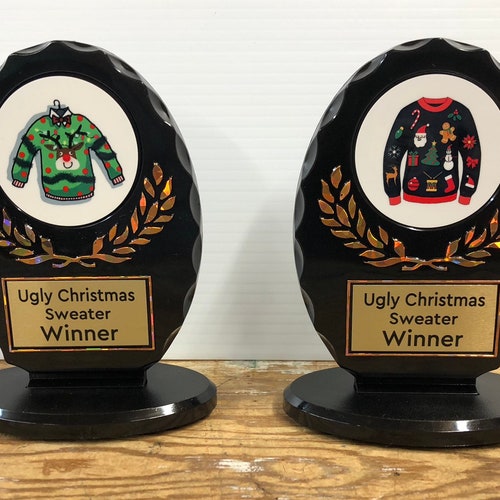ugly christmas sweater trophy