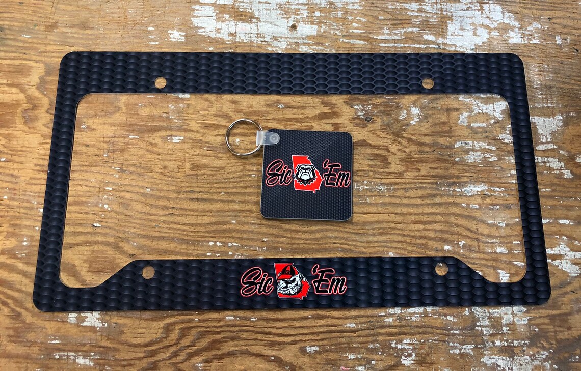 bulldogs car tag license plate Etsy