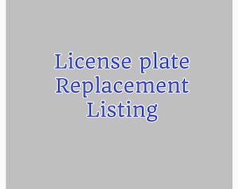 license plate replacement listing