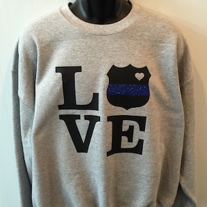 Police wife sweatshirt police mom sweatshirt police girlfriend sweatshirt new