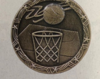 Customizable Basketball Medal, Sports Award