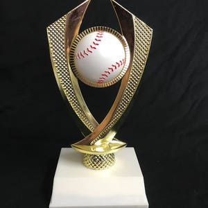 Baseball trophy baseball award customize it with your words