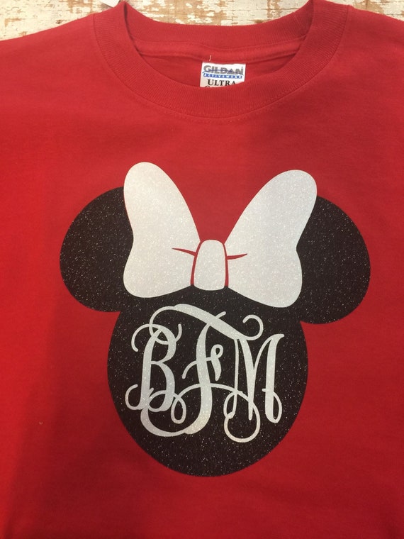 minnie mouse monogram shirt