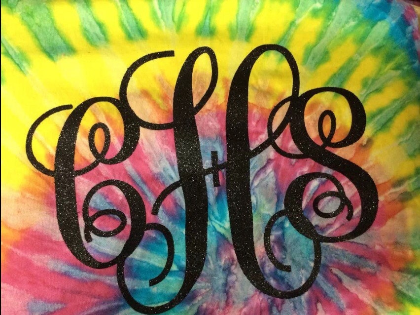 Tie Dye Monogram Shirt – Glittering Boutique