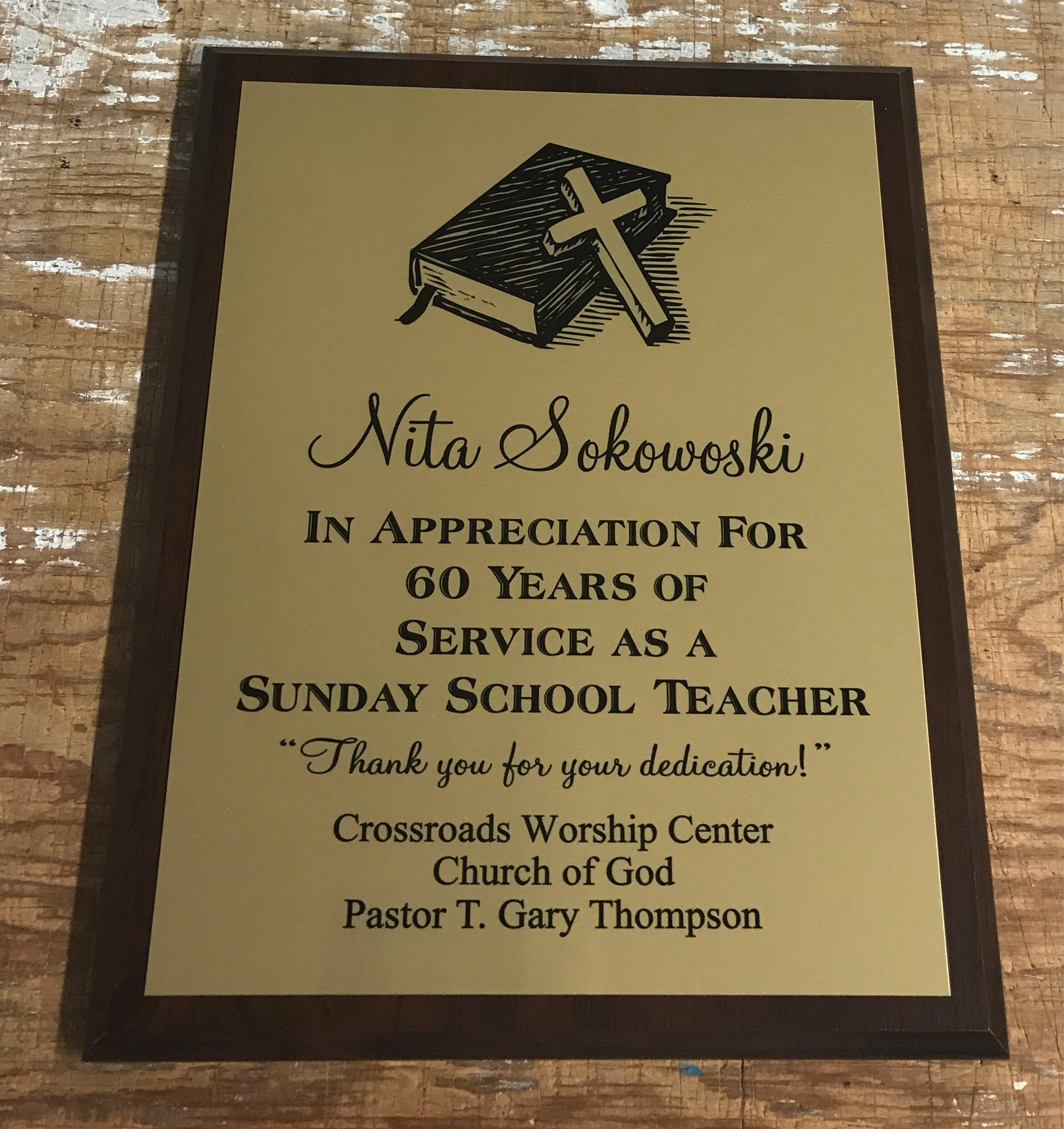 Christian Award Religious Award Custom Award Plaque Gold With Etsy