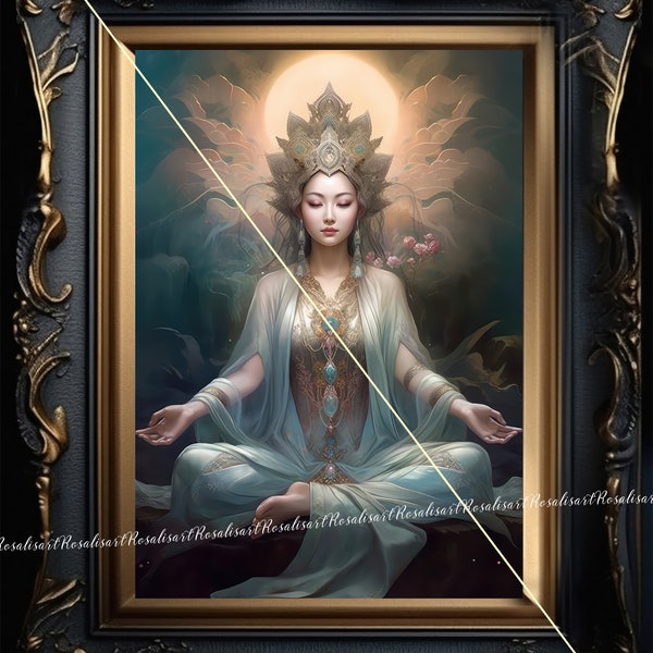 Guanyin digital download Quan Yin or Kwan Yin an all-seeing all-hearing goddess