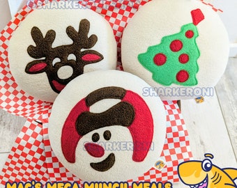 MEGA MUNCH Plush Winter Holiday Cookie Shape Snack Oversize Plushie 10&quot; Toy Fursuit Accessory RTS