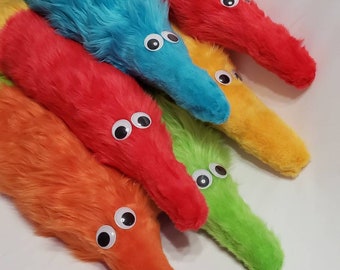 giant worm on a string plush