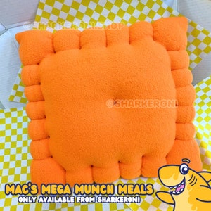 MEGA MUNCH Plush Cheezy Shape Snack Oversize Plushie Toy 11&quot; Fursuit Accessory RTS