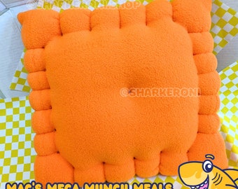 MEGA MUNCH Plush Cheezy Shape Snack Oversize Plushie Toy 11&quot; Fursuit Accessory RTS