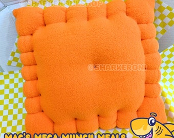 MEGA MUNCH Plush Cheezy Shape Snack Oversize Plushie Toy 11" Fursuit Accessory RTS