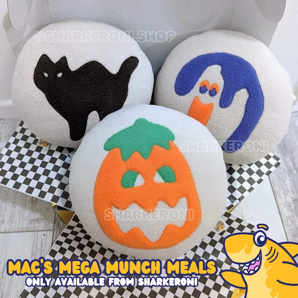 MEGA MUNCH Plush Halloween Cookie Shape Snack Oversize Plushie 10" Toy Fursuit Accessory RTS