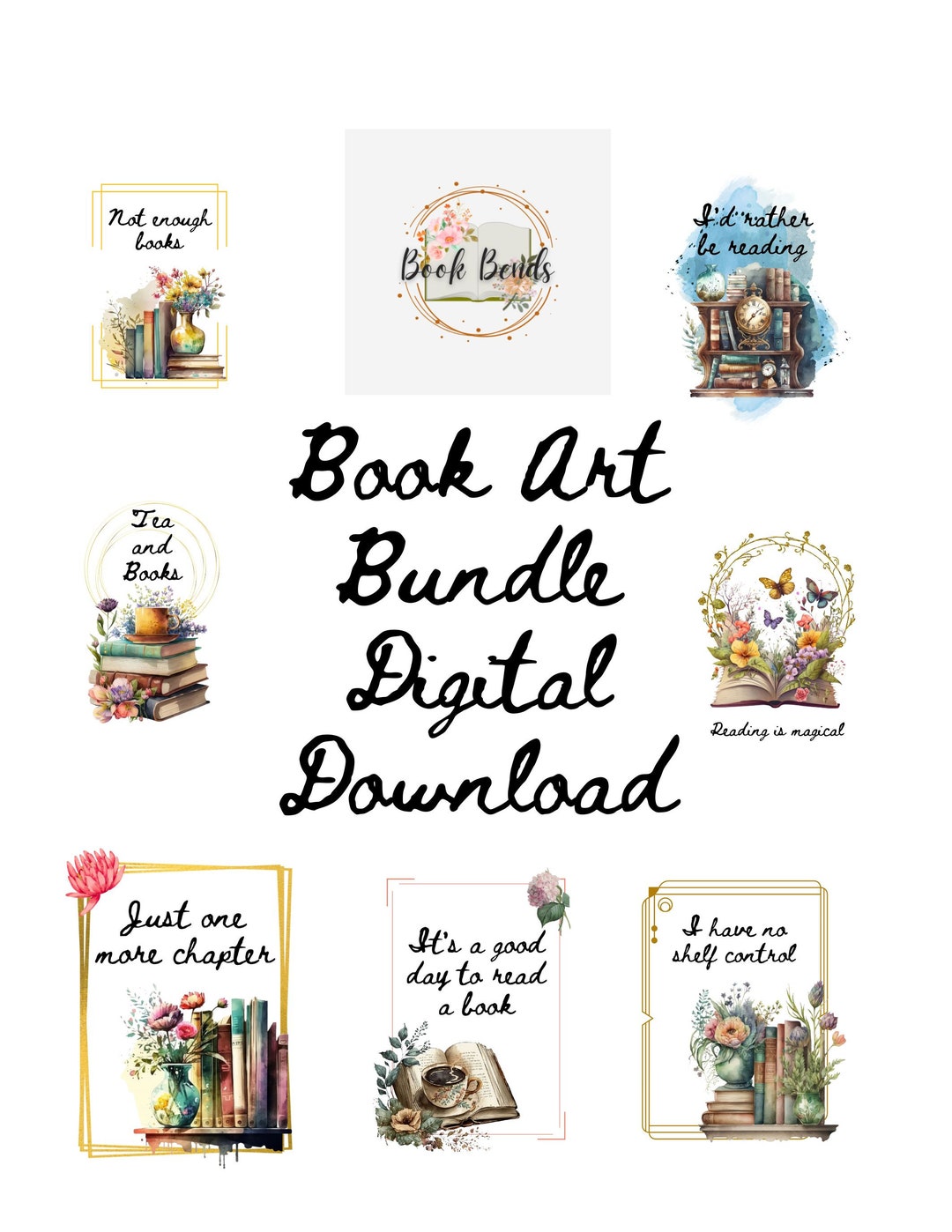 Printable Book Wall Art/digital Download Book Art/book Sayings ...