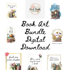 Watercolor Book Art Prints: Book Lover Decor (Digital Download)