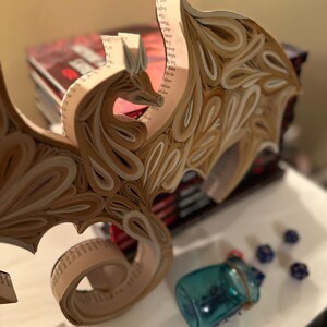 Book Dragon Sculpture, Gothic Fantasy Home Decor, Upcycled Dungeons and Dragons Gift, Fourth Wing Bookish Art image 15