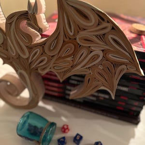 Book Dragon Sculpture, Gothic Fantasy Home Decor, Upcycled Dungeons and Dragons Gift, Fourth Wing Bookish Art image 14