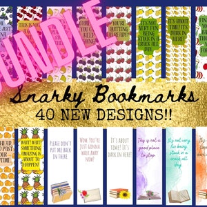Funny Bookmarks Bundle Redesign/Snarky Bookmarks/Watercolor Printer Friendly Fruit Bookmarks/Printable Bookmark/Digital Bookmark