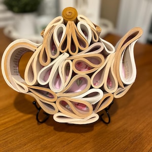 Teapot Book Sculpture, Unique Librarian Gift, Whimsical Tea Lover Art, Upcycled Bookish Decor