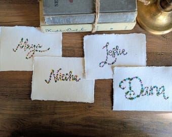 Custom Floral Name Painting | Watercolor Botanical Art, Personalized Gift