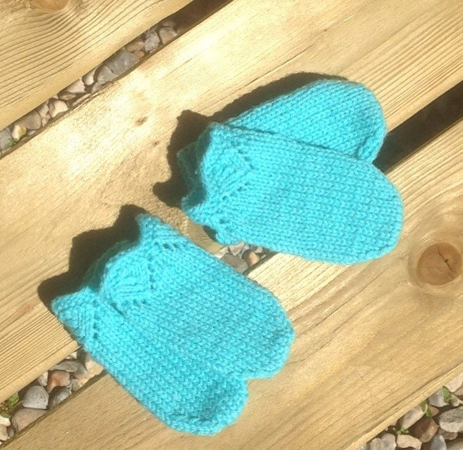 Baby Hat and Mitten Set Hand Knitted Etsy