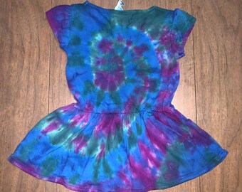 Spiral Tie Dye baby Dress, 18 m