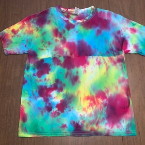 Rainbow Acid Tie Dye Youth size Medium image 1