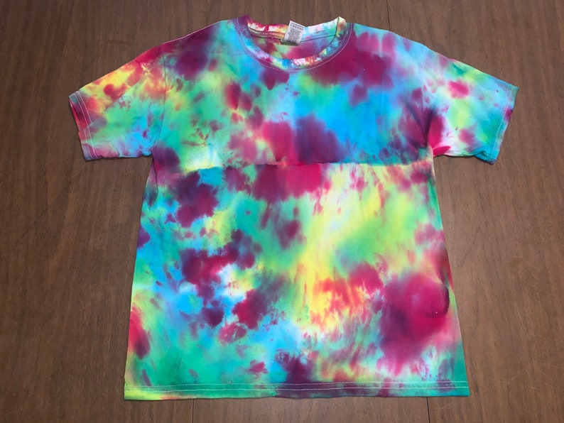 Rainbow Acid Tie Dye Youth size Medium image 1