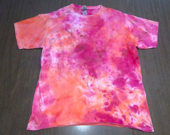 Pink and Orange Sherbet Tie Dye Youth TShirt Size XL