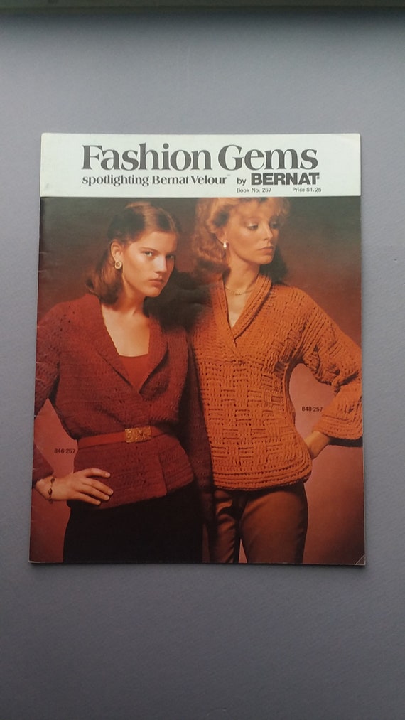 Vintage Bernat Book 257 Fashion Gems From 1979 Knitting Patterns Fashion Sweaters