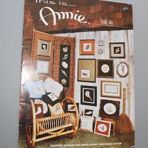 1978 This is Annie Book 1 seashells cross stitch instruction pattern book needlework thread stitching embroidery