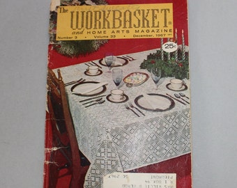 December 1967 The Workbasket magazine Number 3 Volume 33 knit crochet tatting needlecraft knitting patterns instructions design home decor
