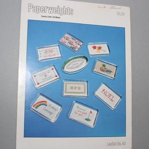 1980 Paperweights Leaflet No. 46 cross stitch instruction pattern book needlework thread stitching embroidery