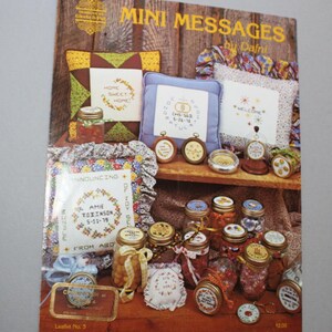 1979 Mini Messages by Dafni Leaflet No. 5 cross stitch instruction pattern book needlework thread stitching embroidery