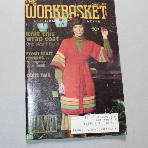 August 1978 The Workbasket magazine Number 11 Volume 43 knit crochet tatting needlecraft knitting patterns instructions design home decor