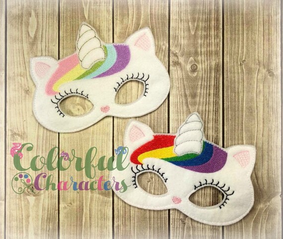 Caticorn Felt mask, party favors, halloween, dress up, made to order, unikitty Il_570xn