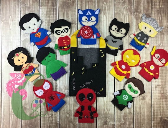 superhero finger puppets