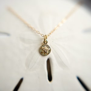 Gold Sand Dollar Necklace, Beach Wedding Bridesmaid Gift, Mother’s Day Gift from Daughter, Gold Sea Life Jewelry, Beach Inspired Keepsake