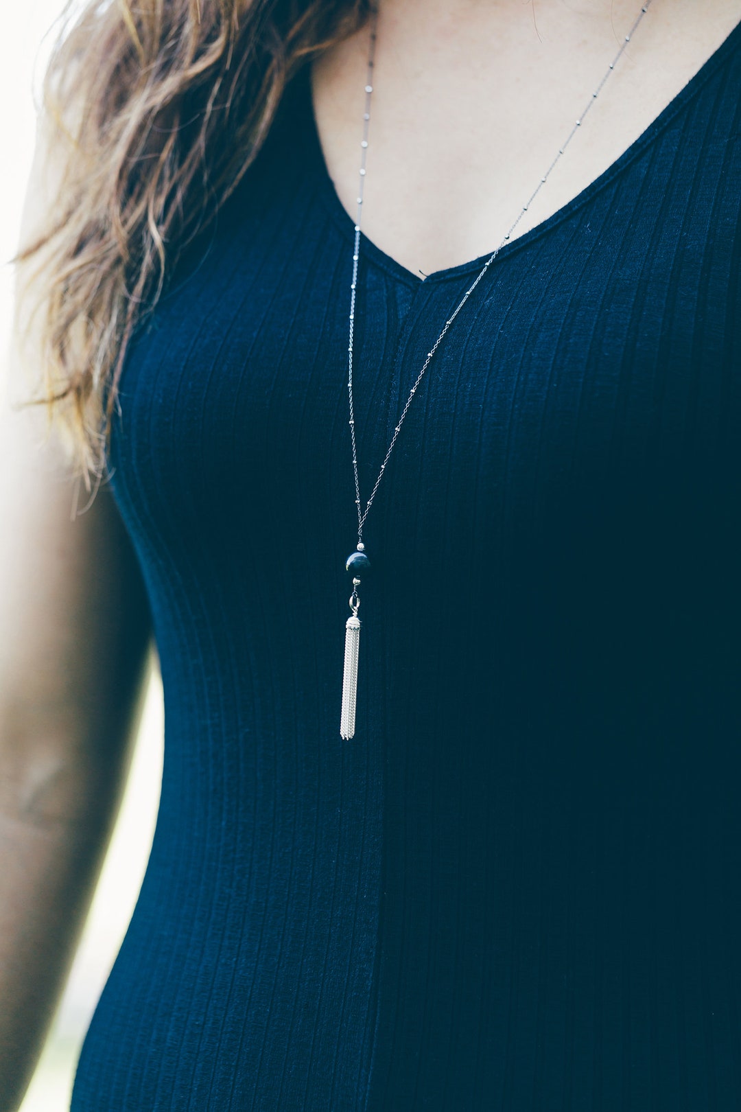 Collier Argent Sterling Avec Perle D'eau Douce Bleue Et Howlite - Longueur 20 Pouces