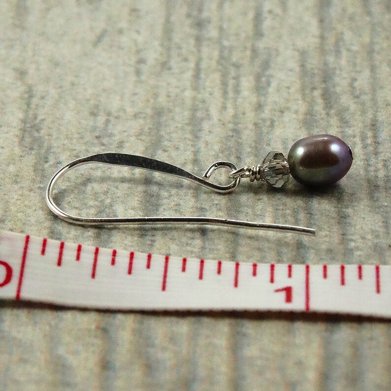 Sterling Silver Freshwater Pearl Minimalist Earrings Hypoallergenic Earrings Dangle Mothers Day Gifts from Daughter June Birthstone