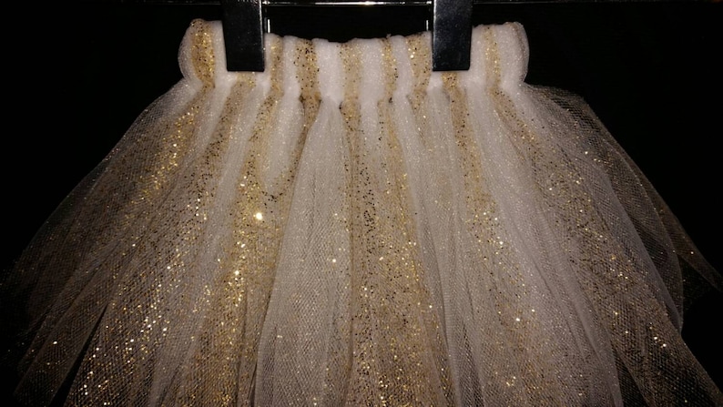 Gold Tutu Glitter Tutu Gold and White Tutu White Tutu Girls Tutu White and Gold Tutu Infant Tutu