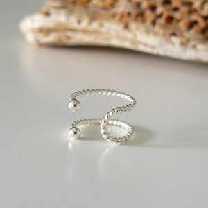 Ear cuff 925 silver, ear cuff silver, ear cuff, gift, silver jewelry, fake piercing, ear cuff minimalist, double earring